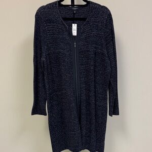 Talbots Black Long Sweater/Dress Coat